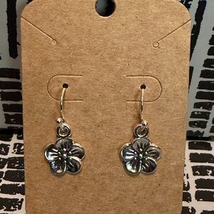 Silver Floral Earrings